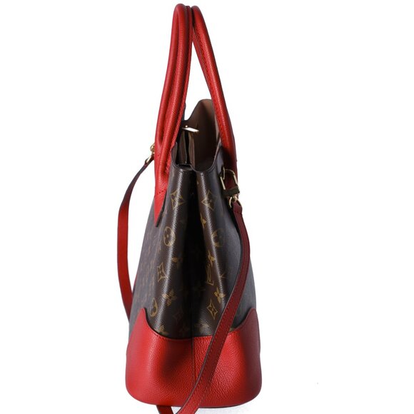 Louis Vuitton Flandrin Triple Compartment Satchel Monogram Brown Red M41596 - Picture 7 of 12